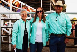Left to right: Wolf Point's Christy Stensland, Nicole Paulson and JD Stensland pause between events at the Wild Horse Stampede rodeo Saturday, July 11, 2020. Left to right: Wolf Point's Christy Stensland, Nicole Paulson and JD Stensland pause between events at the Wild Horse Stampede rodeo Saturday, July 11, 2020.