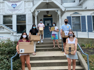 Telehealth Access for Seniors' Connecticut team delivers 41 brand-new Android tablets to the Fair Haven Community Health Clinic in Fair Haven, Connecticut.